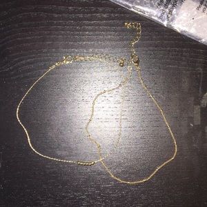 Plus size gold ankle bracelet